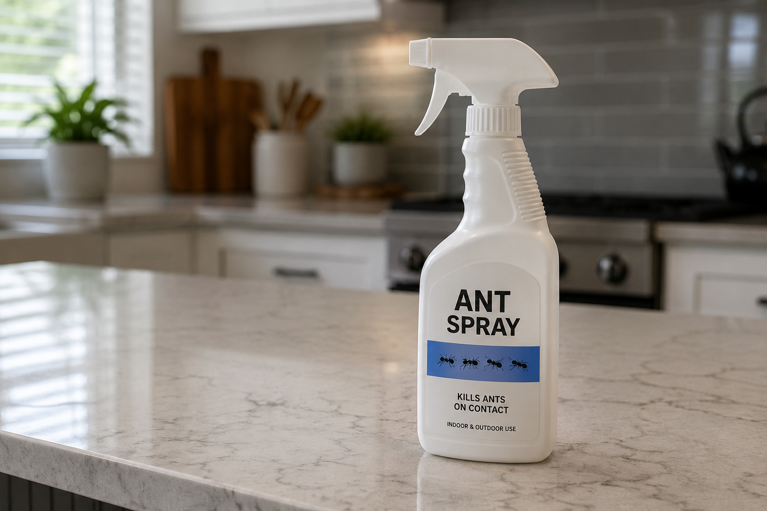 Generic bottle of ant spray that is not effective.